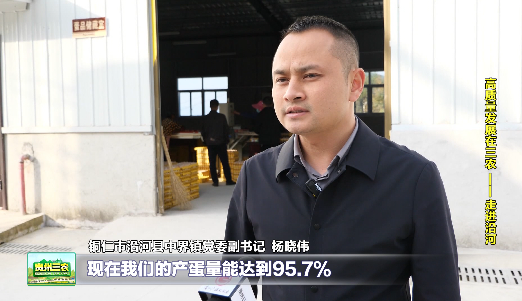 铜仁市沿河县中界镇党委副书记杨晓伟介绍:现在我们的产蛋量能达到