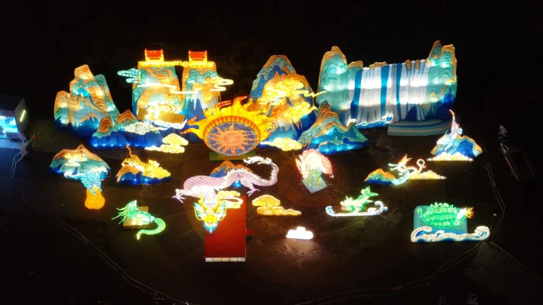 黔中快讯贵阳市观山湖区2024年灯会庙市璀璨亮灯