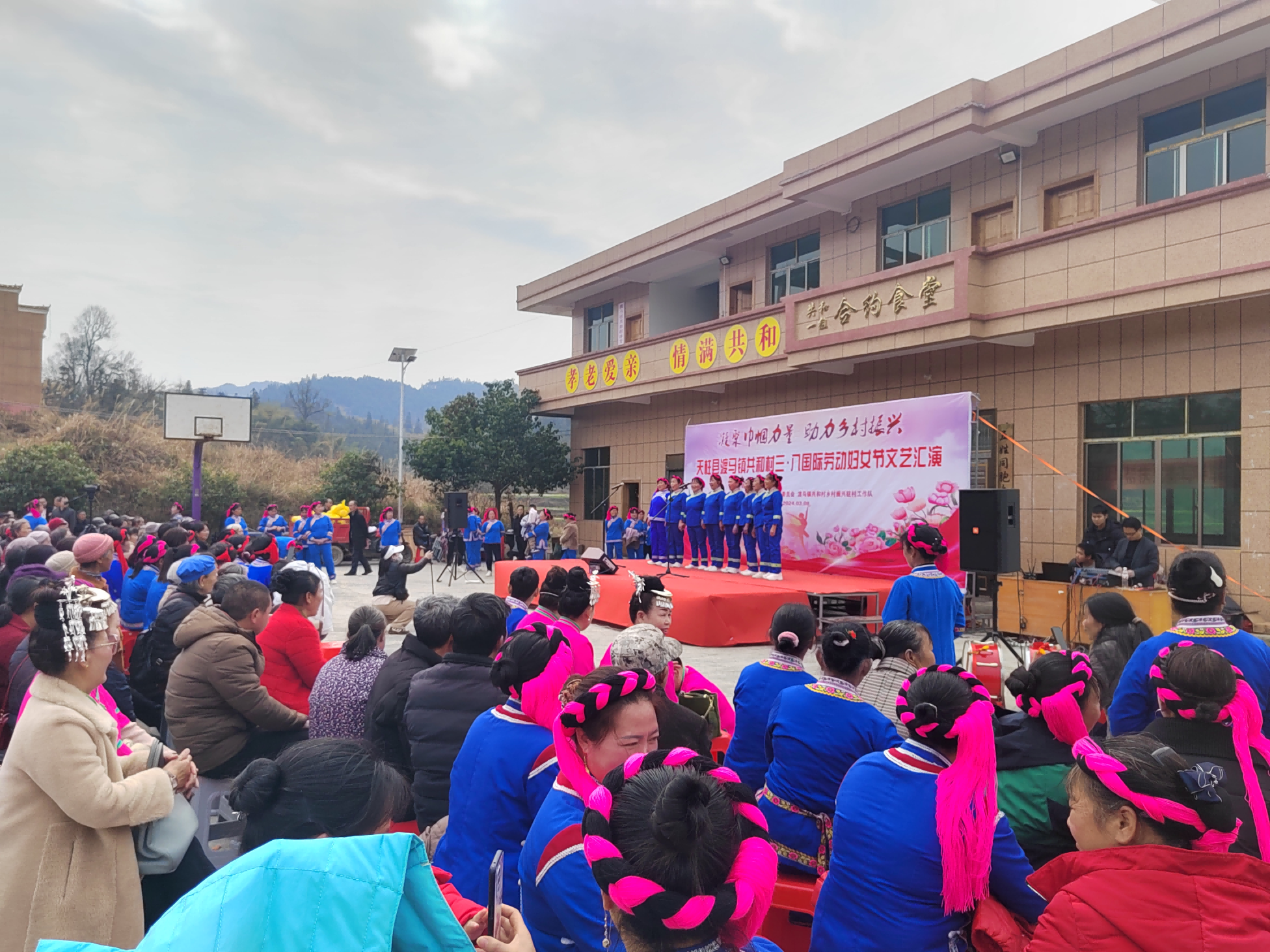 凝聚巾帼力量助力乡村振兴天柱县渡马镇共和村举办三八国际劳动妇女节