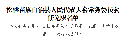 铜仁松桃县最新人事任免