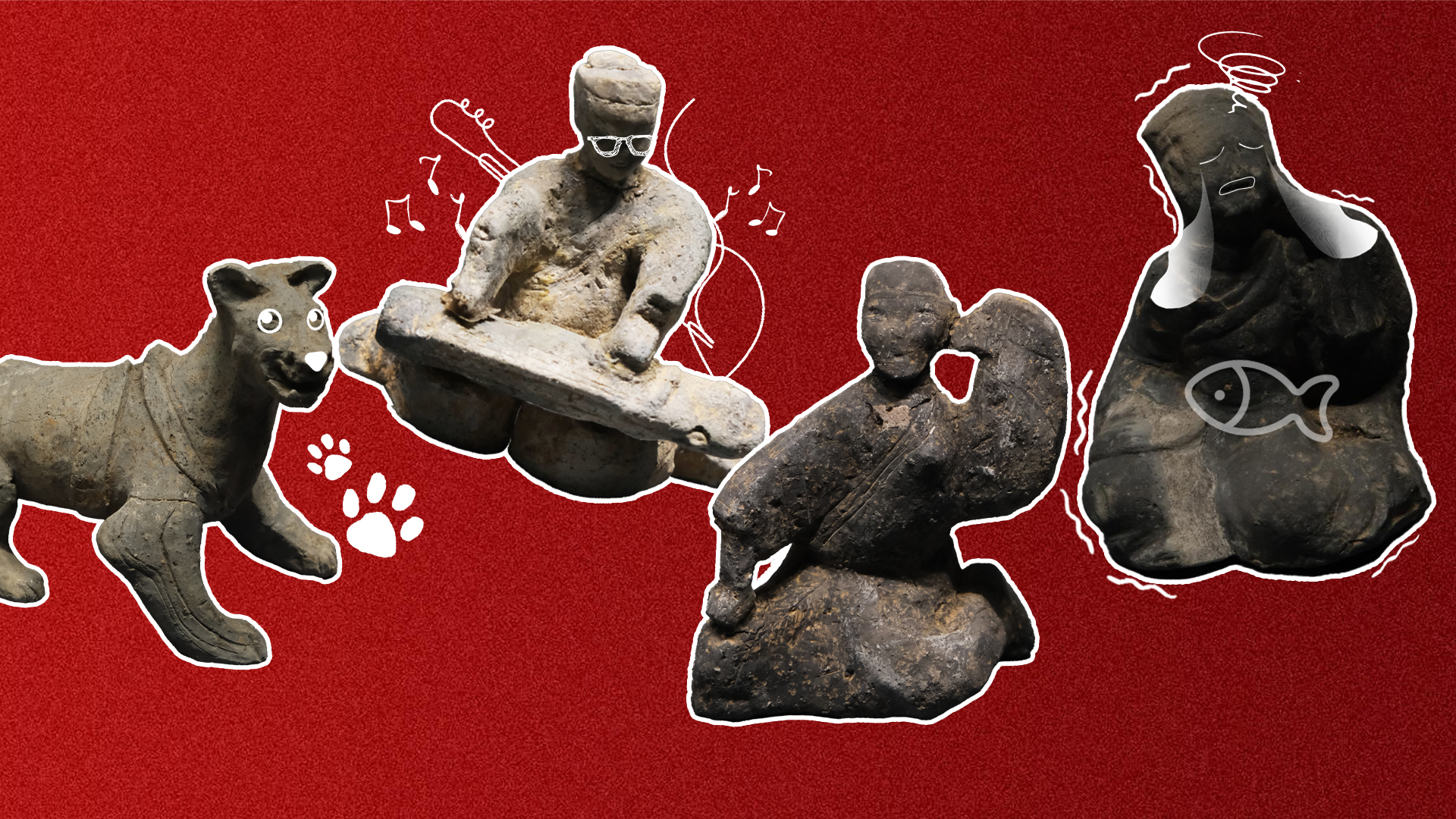 穿越千年，这些文物“显眼包”送祝福来啦～