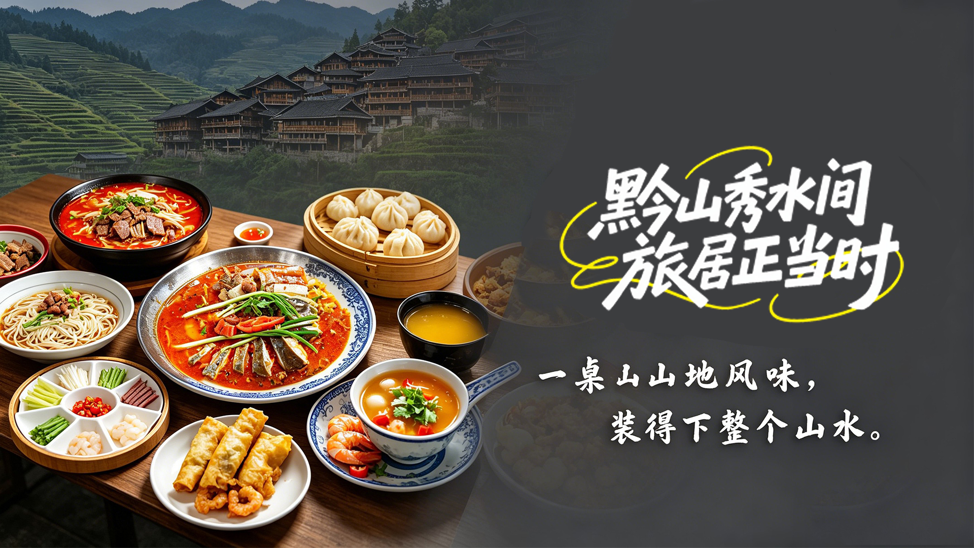 黔山秀水间，旅居正当时丨一桌山地风味，装得下整个山水
